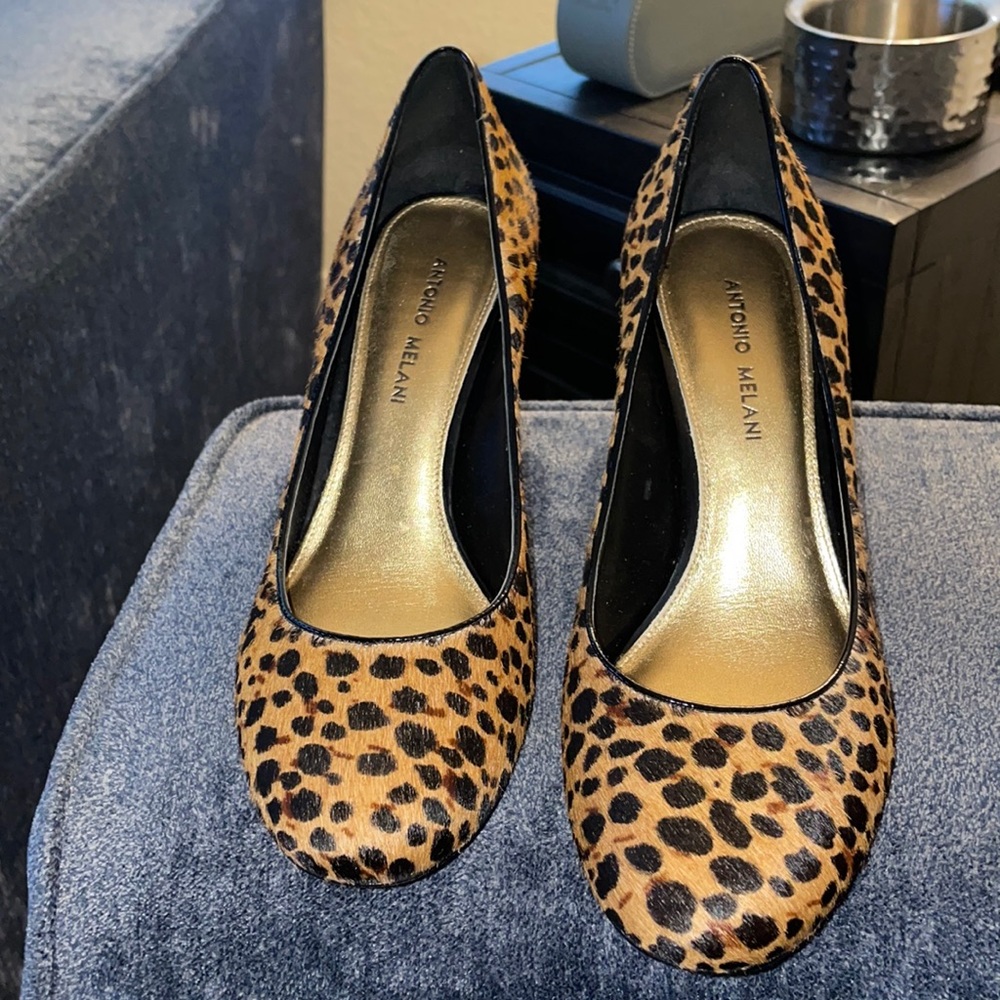 Calf hair heels